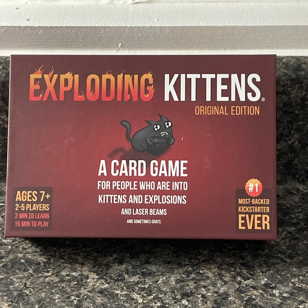 Exploding Kittens Card Game 52 Card Deck,m Original Edition Sealed